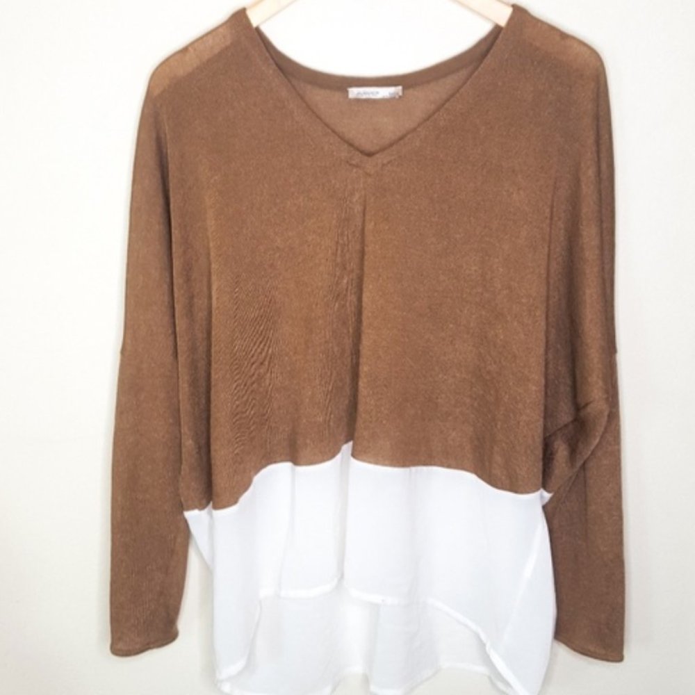 Zara W/B Collection Long Sleeve Top